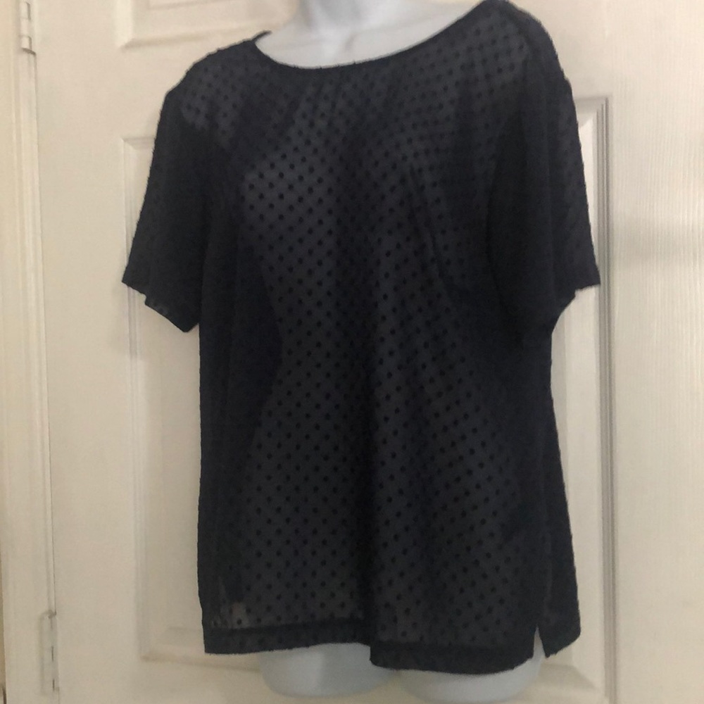 Navy Blue blouse Size L